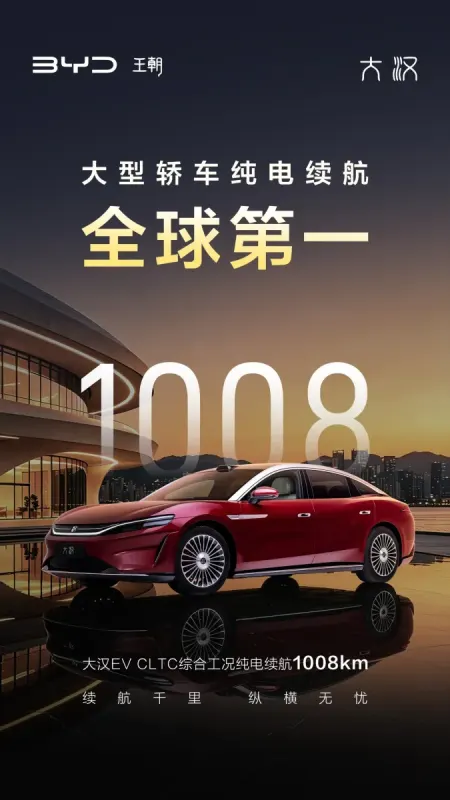 BYD Great Han: новий флагманський електроседан з запасом ходу 1008 км