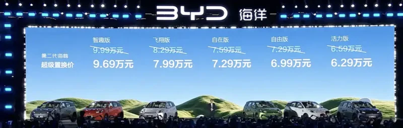 Новий хетчбек BYD Seagull офіційно представлено за ціною від 9800 доларів