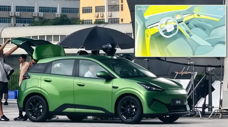 Новий BYD Seagull другого покоління: деталі інтер'єру та габарити