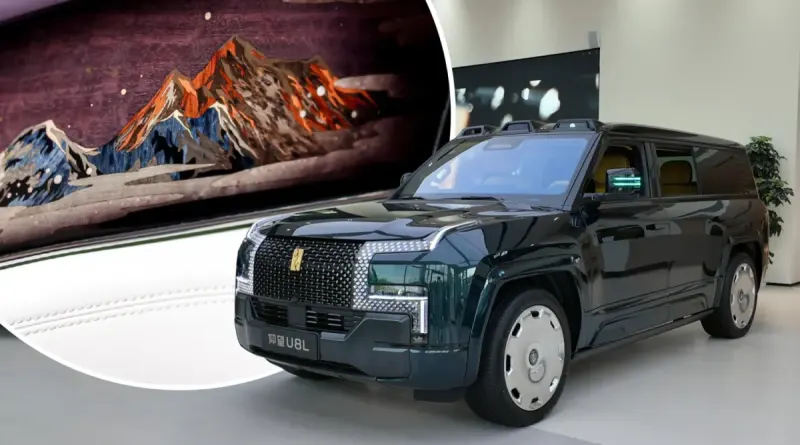 Розкішний BYD Yangwang U8L: 4-місний SUV за $216 тис. з гірськими пейзажами в салоні