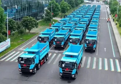 Електрична спецтехніка SANY підкорює світовий ринок: сотні вантажівок та навантажувачів за місяць