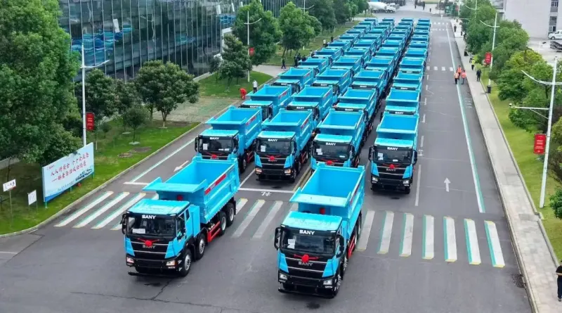 Електрична спецтехніка SANY підкорює світовий ринок: сотні вантажівок та навантажувачів за місяць