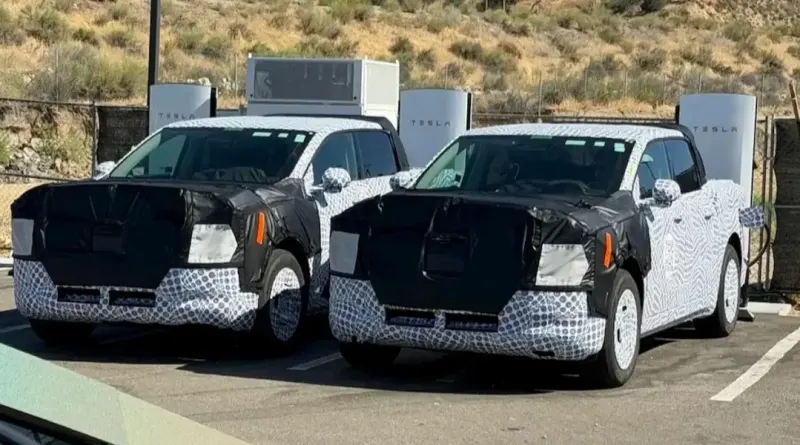 Новий електричний пікап Ford помітили на зарядці Tesla Supercharger
