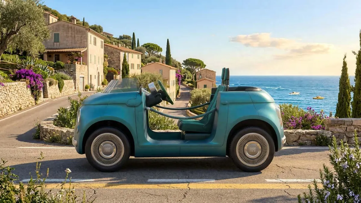 Крихітний електромобіль Fiat Topolino отримав божевільний тюнінг і став родстером