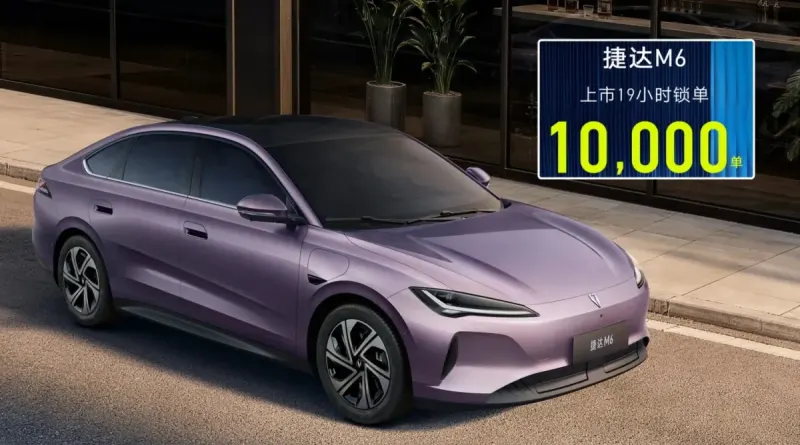 Електричний седан Jetta M6 від FAW-Volkswagen зібрав 10 000 замовлень за 19 годин