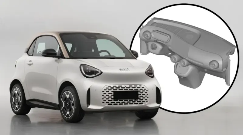 Smart #2: інтер'єр міського електромобіля розкрито на патентних зображеннях