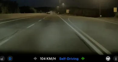 Tesla FSD v14 ледь не з'їхала в кювет на швидкості 110 км/год