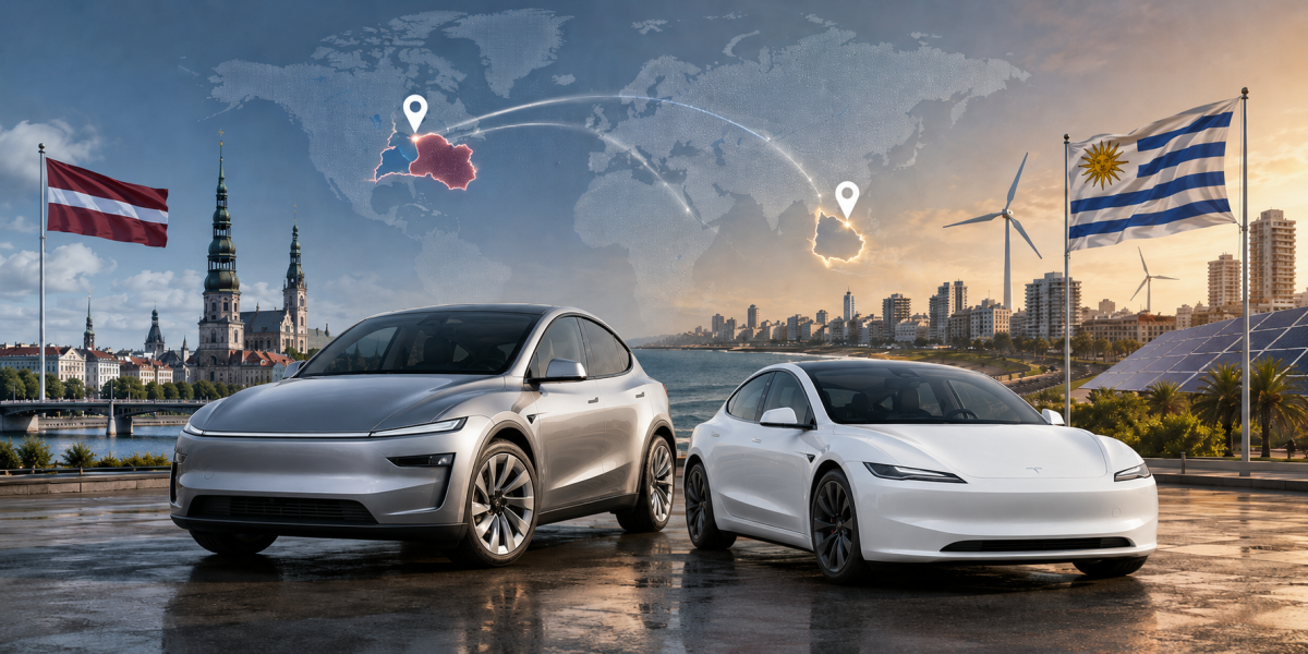 Tesla в Латвії та Уругваї: нові ринки для електромобілів та амбітні плани