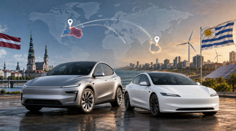 Tesla в Латвії та Уругваї: нові ринки для електромобілів та амбітні плани