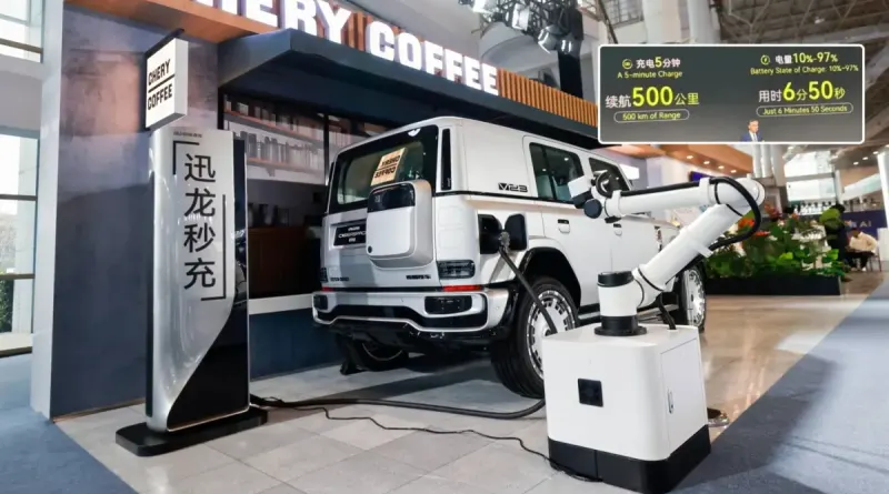 Швидкісна зарядна станція Chery Volt-dragon на 1,44 МВт зарядить авто за 5 хвилин